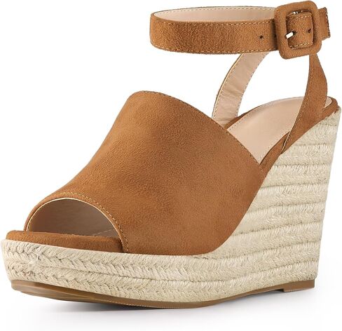Allegra K Women's Espadrille Platform Slingback Wedges Heels Sandals in Saudi Arabia