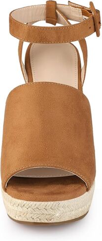 Allegra K Women's Espadrille Platform Slingback Wedges Heels Sandals in Saudi Arabia