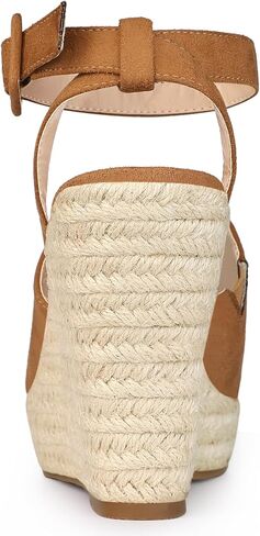 Allegra K Women's Espadrille Platform Slingback Wedges Heels Sandals in Saudi Arabia