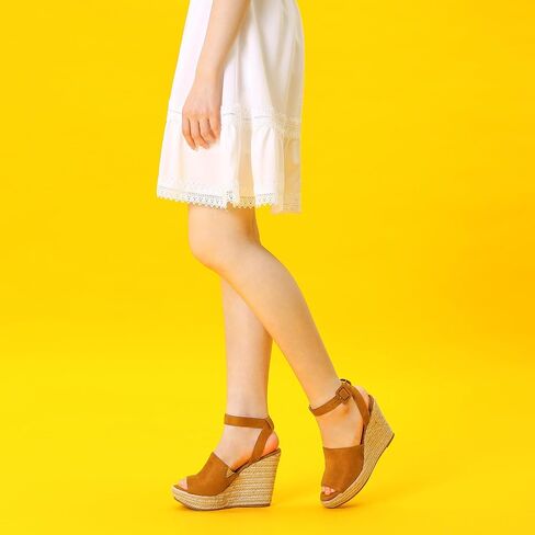 Allegra K Women's Espadrille Platform Slingback Wedges Heels Sandals in Saudi Arabia