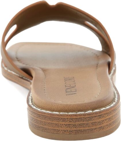 Carla 2 Flat Slide Sandals for Women – Faux Leather Sandals Women’s Summer Shoes – Comfortable Flat Sandals in Saudi Arabia