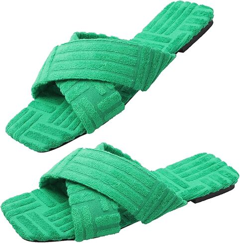 صنادل مسطحة كاجوال للنساء عرض واسع مريح بدون ظهر سهل الارتداء شبشب منزلي صيفي أنيق أحذية خارجية للاستخدام اليومي في الأماكن المغلقة والتسوق والعطلات والعطلات in Kuwait