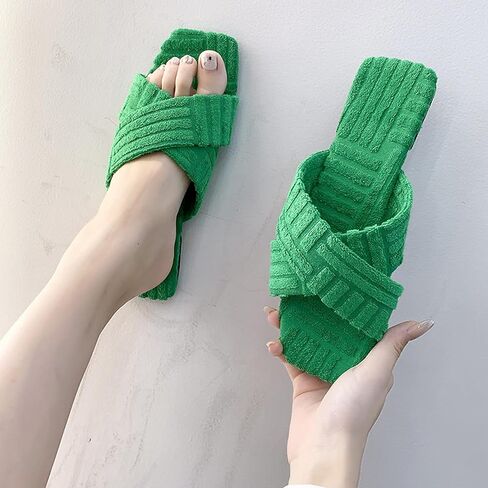 صنادل مسطحة كاجوال للنساء عرض واسع مريح بدون ظهر سهل الارتداء شبشب منزلي صيفي أنيق أحذية خارجية للاستخدام اليومي في الأماكن المغلقة والتسوق والعطلات والعطلات in Kuwait