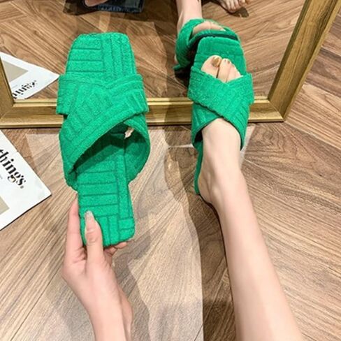 صنادل مسطحة كاجوال للنساء عرض واسع مريح بدون ظهر سهل الارتداء شبشب منزلي صيفي أنيق أحذية خارجية للاستخدام اليومي في الأماكن المغلقة والتسوق والعطلات والعطلات in Kuwait