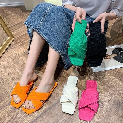 صنادل مسطحة كاجوال للنساء عرض واسع مريح بدون ظهر سهل الارتداء شبشب منزلي صيفي أنيق أحذية خارجية للاستخدام اليومي في الأماكن المغلقة والتسوق والعطلات والعطلات in Kuwait