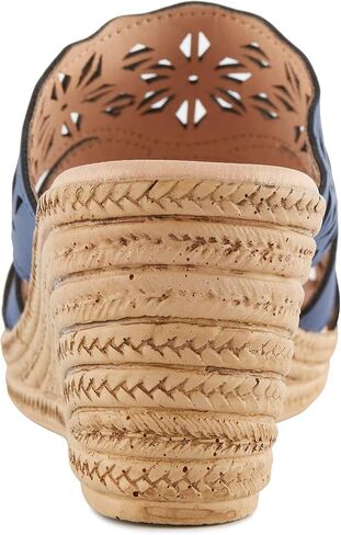Alexis Leroy Women's Open Toe Comfort Strappy Wedge Slide Sandals in Kuwait