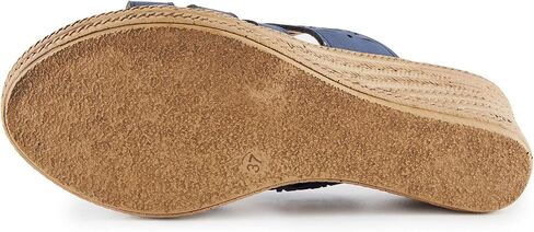 Alexis Leroy Women's Open Toe Comfort Strappy Wedge Slide Sandals in Kuwait