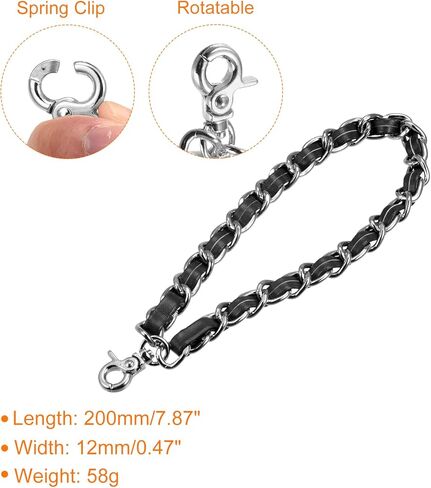 uxcell Leather Wristlet Strap, Hand Wrist Lanyard Leather Replacement Wrist Strap for Clutch Wallet Keychain Bag DIY in Kuwait