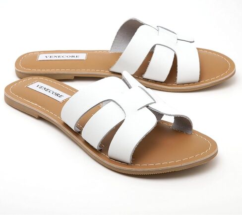 Camila 2 Cross Strap Sandals for Women – Faux Leather Sandals Women’s Summer Shoes – Comfortable Flat Sandals in Saudi Arabia