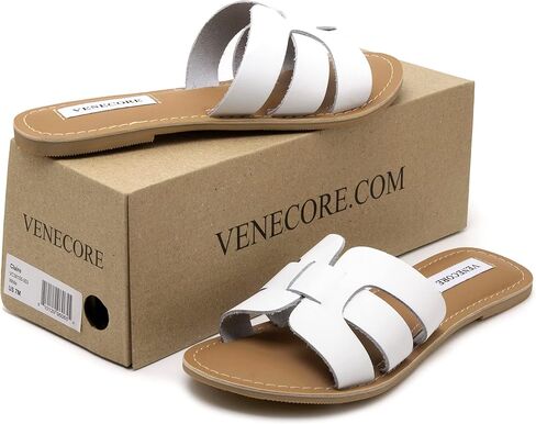 Camila 2 Cross Strap Sandals for Women – Faux Leather Sandals Women’s Summer Shoes – Comfortable Flat Sandals in Saudi Arabia
