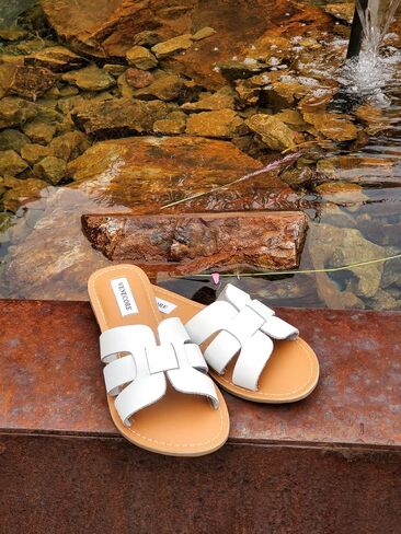 Camila 2 Cross Strap Sandals for Women – Faux Leather Sandals Women’s Summer Shoes – Comfortable Flat Sandals in Saudi Arabia