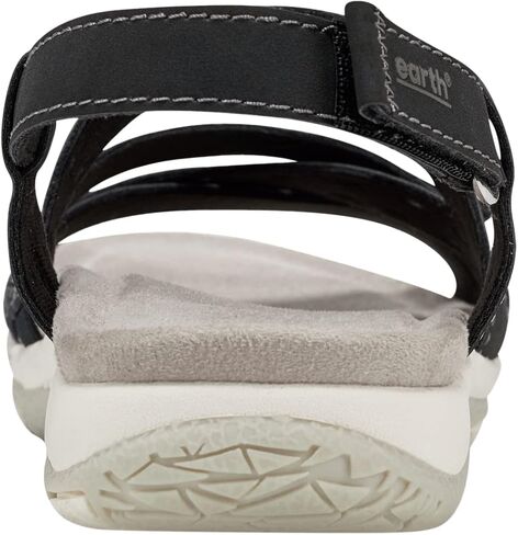 صندل مسطح للسيدات من Earth Footwear SASS3، أسود 001، 7.5 in Kuwait