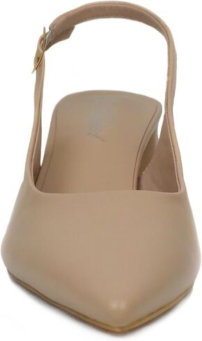 حذاء نسائي بكعب منخفض وكعب منخفض ومقدمة مدببة وإبزيم للكاحل مثير لحفلات الزفاف in Kuwait