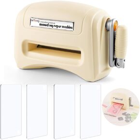 Briartw Die Cut Machine for Crafts-Mini Die Cutting Machine and 1 Pair Small Cutting Pads-Die Cutter-Manual Press Machine-Purple