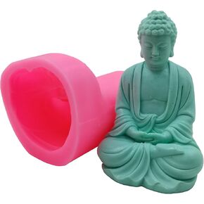 Big Size Buddha Head Candle Mold Scented Wax Mould Aroma Gypsum Resin Crafts Decorations Mould Silicone Molds for Candle Making