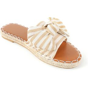 Women Straw Slippers Straw Woven Beach Slide Sandals Slip on Flat Open Toe Casual Summer Shoes Espadrille
