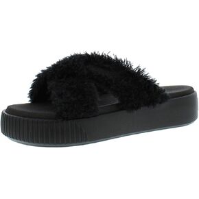 PUMA Platform Slide Fur Womens Sandal