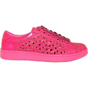 Laser Cut Sneakers with Rhinestone Women's Shoes, Paris
