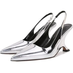 Vertundy Slingback Heels for Women Wedge Pointed Toe Pumps