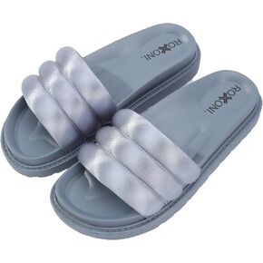 صندل نسائي بحزام مبطن؛ صنادل أنيقة مفتوحة من الأمام بأربعة ألوان عصرية in Kuwait