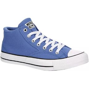 Converse Unisex Chuck Taylor All Star Malden Street Mid High Canvas Sneaker - Lace up Closure Style - Ancestral Blue/White/Black 12.5