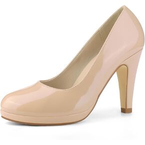Perphy Round Toe Platform Stiletto Heel Mary Jane Pumps for Women