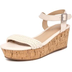 Nautica Womens Platform Wedge Sandals Fashion Ankle Strap Lightweight Cushioned Casual Beach Sandal - Lightweight & Comfortable