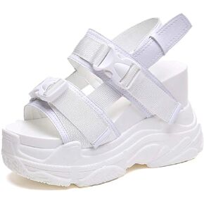 High Heels Wedge Ankle Strap Sandals for Womens Ladies Peep Toe Casual Breathable Platform Walking Sandal