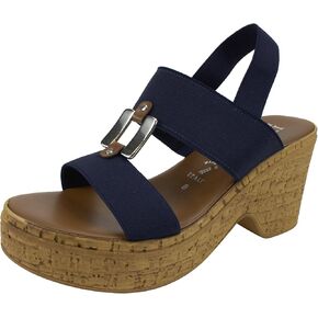 ITALIAN Shoemakers Women's Oaklie Comfort Band Heeled Platform Sandal for Women