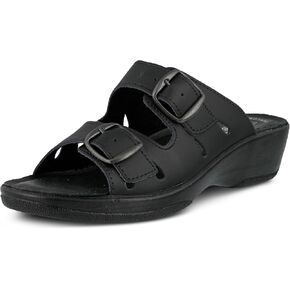 Flexus Women's Decca Slide Sandal Black EU 38 / US 7.5-8