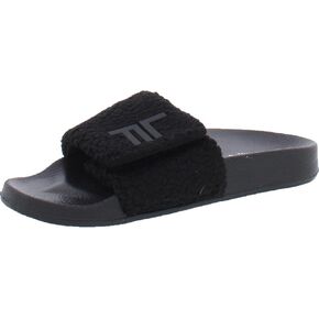 صنادل LONDON FOG النسائية Scarlett Sherpa Spa Slide مفتوحة عند الأصابع للمنزل في الأماكن المغلقة والمفتوحة in Kuwait