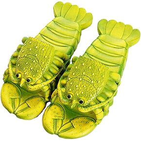 Lobster Slippers Summer Funny Animal Flip Flops Kids Cute Beach Shoes Women Soft Creative Shower Sandals Men Casual Waterproof Slides