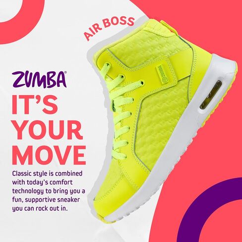 ZUMBA Street Boss Comfy High Top Gym Shoes Active Dance Workout Shoes for Women in Kuwait
