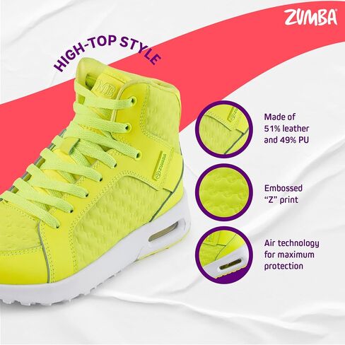 ZUMBA Street Boss Comfy High Top Gym Shoes Active Dance Workout Shoes for Women in Kuwait