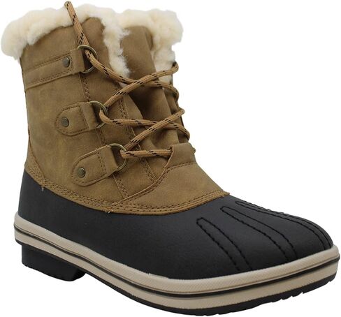 BEARPAW Pawz Womens Gina Faux Leather Cold Weather Winter Boots Brown 5 Medium (B,M) in Saudi Arabia