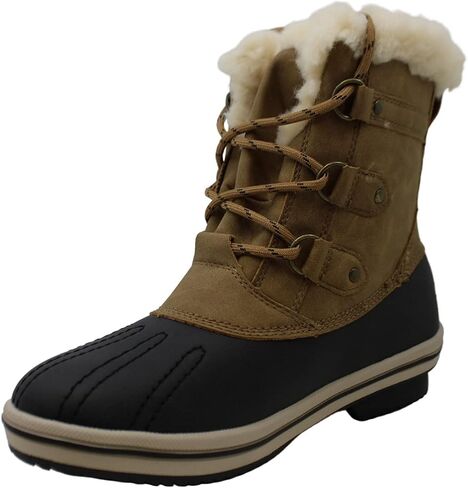 BEARPAW Pawz Womens Gina Faux Leather Cold Weather Winter Boots Brown 5 Medium (B,M) in Saudi Arabia