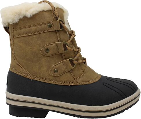 BEARPAW Pawz Womens Gina Faux Leather Cold Weather Winter Boots Brown 5 Medium (B,M) in Saudi Arabia