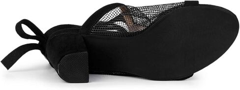 Allegra K Women's Mesh Block Heel Lace Up Sandals in Saudi Arabia