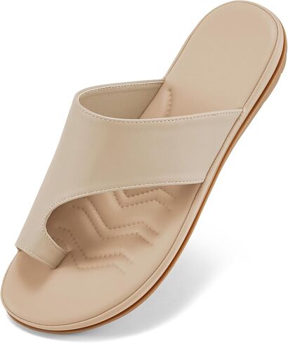 Aomigoct Orthopedic Flat Sandals for Women: Dressy Summer Flats Womens Sandals Comfortable Slip On Beach Walking Shoes in Saudi Arabia