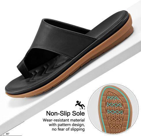 Aomigoct Orthopedic Flat Sandals for Women: Dressy Summer Flats Womens Sandals Comfortable Slip On Beach Walking Shoes in Saudi Arabia