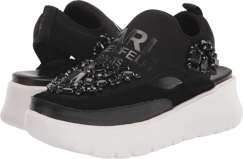 حذاء رياضي نسائي من Karl Lagerfeld Paris Maia، أسود، 7.5 in Kuwait