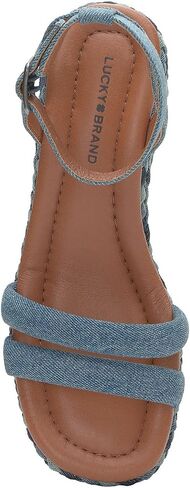 Lucky Brand Women's Naylicia Braided Wedge Sandal, Medium, 6 in Saudi Arabia