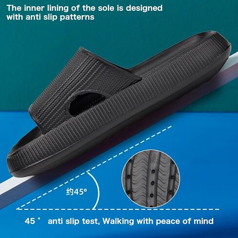 QZUnique قطعتان من شباشب الوسادة للنساء والرجال، شرائح دش سحابية مضادة للانزلاق، صنادل حمام سريعة الجفاف للداخل والخارج in Kuwait