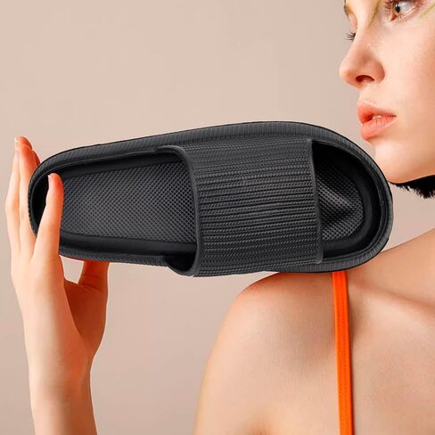 QZUnique قطعتان من شباشب الوسادة للنساء والرجال، شرائح دش سحابية مضادة للانزلاق، صنادل حمام سريعة الجفاف للداخل والخارج in Kuwait