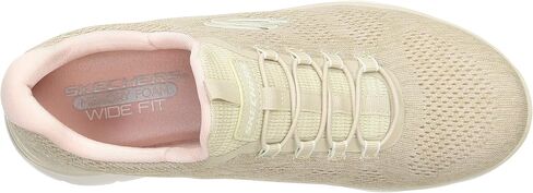 Skechers Women's Summits Fun Flare Sneaker, Taupe/Pink=TPPK, 8 Wide in Saudi Arabia