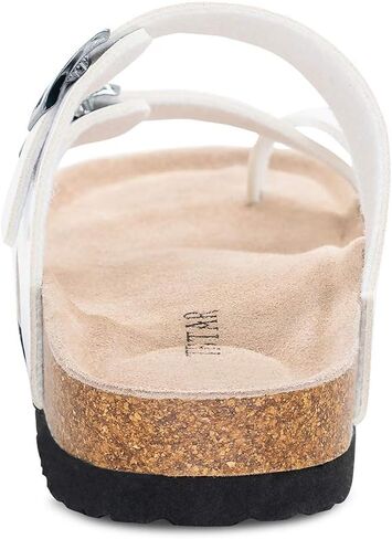 TF STAR Womens Comfortable Cork Footbed Sandals,Sandals Clip Toe Flip Flops Casual Flat Slippers in Kuwait