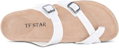 TF STAR Womens Comfortable Cork Footbed Sandals,Sandals Clip Toe Flip Flops Casual Flat Slippers in Kuwait