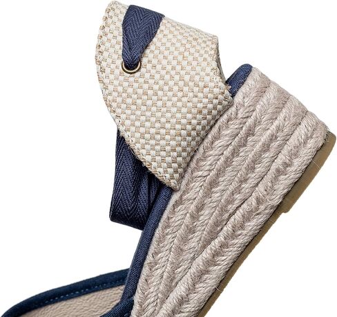 U-lite Womens Platform Wedge Sandals Espadrilles Closed Toe Ankle Strap Lace Up Ankle-Tie Strap Classic Espadrille Heel in Saudi Arabia