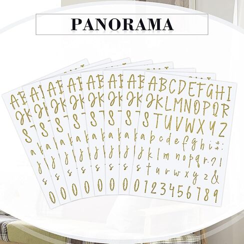 552 Pieces 8 Sheets Letter Stickers Self Adhesive Number Alphabet Vinyl Stickers Cursive Mailbox Numbers Labels Decals for Scrapbooking DIY Crafts Art Making Window Door Sign(1 Inch,White) in Kuwait