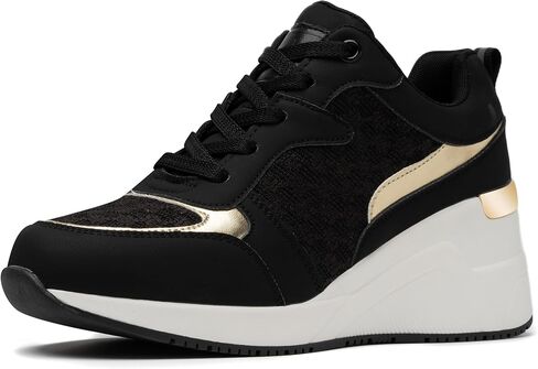 Cestfini Fashion Wedge Heeled Sneakers for Women Platform Sneakers Non-Slip Women Wedge Tennis Shoes in Saudi Arabia